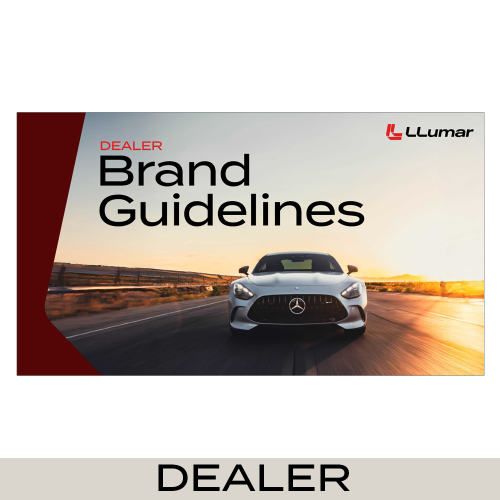 Front page of LLumar brand guidelines resource